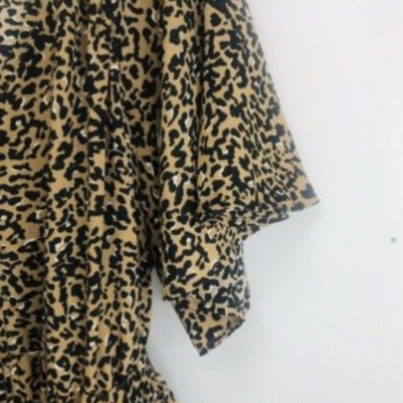 Ava & Viv Plus Size Dress Leopard Print Brown - Picture 6 of 11